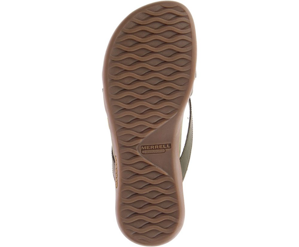 Merrell Sandals Olive - District Kindra Thong - Womens 61BZIUTQO